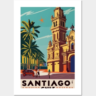 A Vintage Travel Art of Santiago - Chile Posters and Art